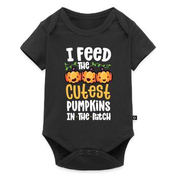 I Feed The Cutest Pumpkins In The Patch Lunch - Baby Premium short-sleeve bodysuit - black - Front