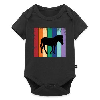 Zebra - Baby Premium Kurzarmbody - Schwarz - Vorne