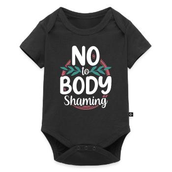 No to Body Shaming Stop Anger Body Shaming - Baby Premium short-sleeve bodysuit - black - Front