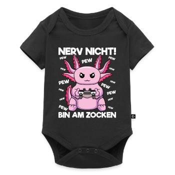 Nerve not am at gaming Gaming Axolotl - Baby Premium short-sleeve bodysuit - black - Front