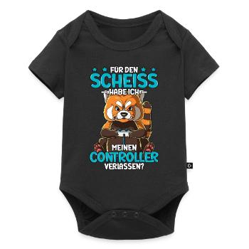Zocken Gaming - Baby Premium Kurzarmbody - Schwarz - Vorne