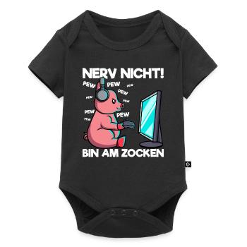Nerve not am at the gambling gaming pig - Baby Premium short-sleeve bodysuit - black - Front
