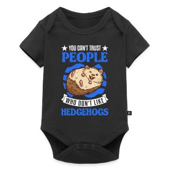 Hedgehog Gift Goose Gel - Baby Premium short-sleeve bodysuit - black - Front