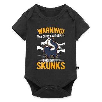 Warnung Stinktier Besitzer Skunk - Baby Premium Kurzarmbody - Schwarz - Vorne