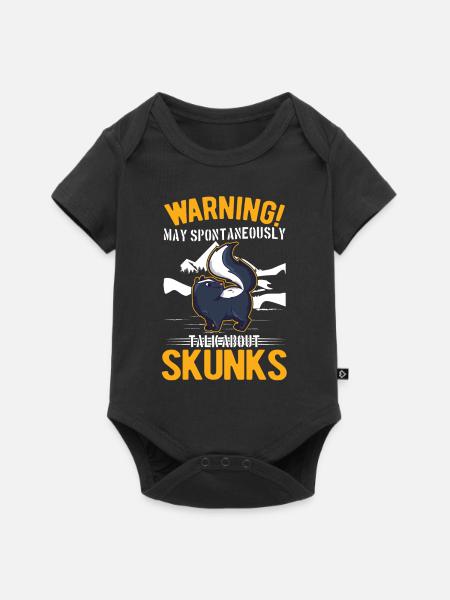 Warnung Stinktier Besitzer Skunk - Baby Premium Kurzarmbody - Schwarz