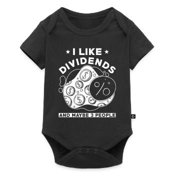 Dividend Shareholder Shares - Baby Premium short-sleeve bodysuit - black - Front