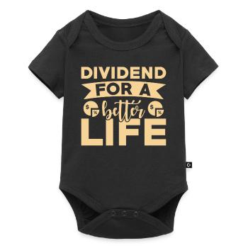 Dividend Shareholder Shares - Baby Premium short-sleeve bodysuit - black - Front