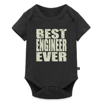Meilleur ingénieur de tous les temps - Body à manches courtes Premium Bébé - noir - Devant