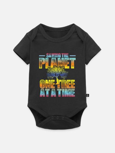 save planet baum - Baby Premium Kurzarmbody - Schwarz