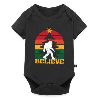 Croyez Bigfoot Sasquatch Yeti Chapeau de Noël - Body à manches courtes Premium Bébé - noir - Devant
