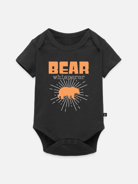 Bär Flüsterer - Baby Premium Kurzarmbody - Schwarz