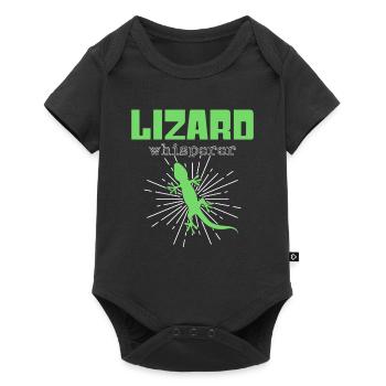 Lézard Chuchoteur - Body à manches courtes Premium Bébé - noir - Devant