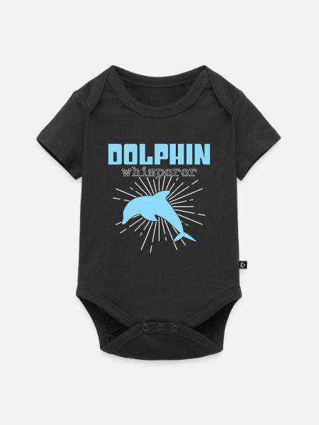 Delfin Flüsterer - Baby Premium Kurzarmbody - Schwarz