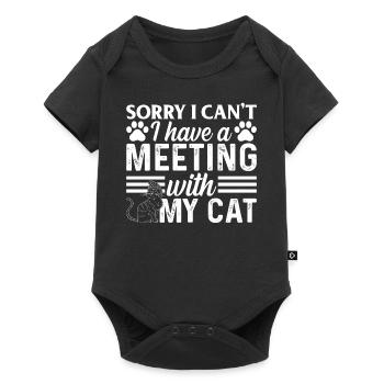 Sorry, ich kann nicht, ich habe ein Treffen mit me - Baby Premium Kurzarmbody - Schwarz - Vorne