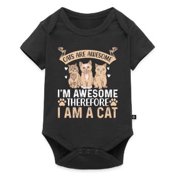 Les chats drôles sont fantastiques Je suis fantastisc - Body à manches courtes Premium Bébé - noir - Devant
