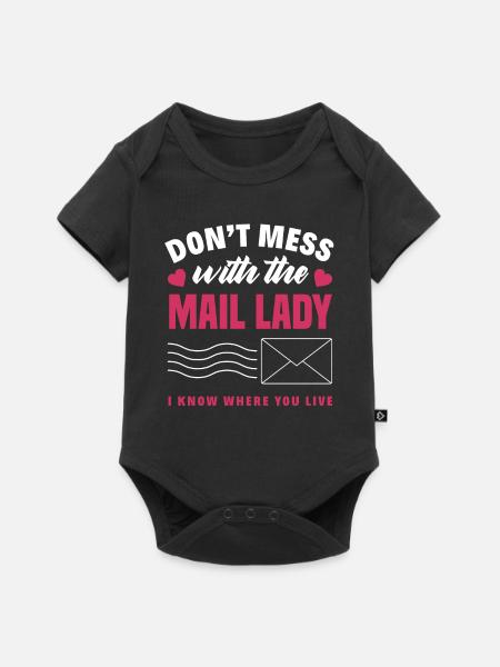 Postbeamtin Frau Beruf Geschenk - Baby Premium Kurzarmbody - Schwarz