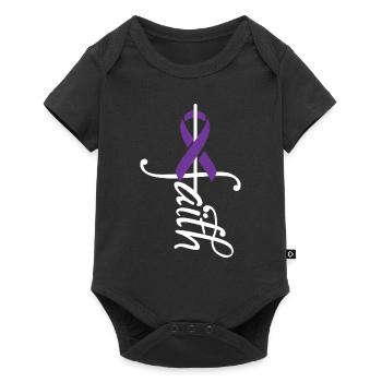 Ribbon Cystic Fibrosis Awareness - Baby Premium short-sleeve bodysuit - black - Front