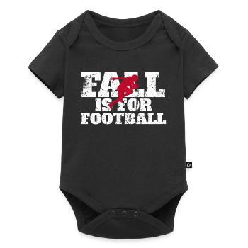 American Football Spieler Fall Is For Football - Baby Premium Kurzarmbody - Schwarz - Vorne