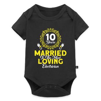 Rose Wedding Most Loving Electrician Gift - Baby Premium short-sleeve bodysuit - black - Front