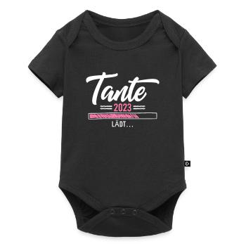 Tante 2023 lädt - Baby Premium Kurzarmbody - Schwarz - Vorne