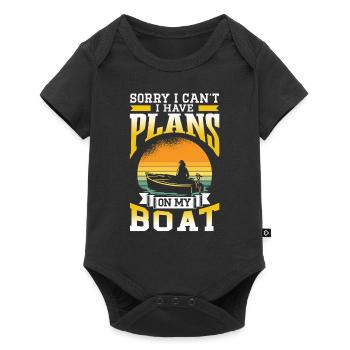 I can't I have plans for my boat hobby - Baby Premium short-sleeve bodysuit - black - Front