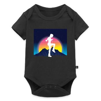 Vaporwave Rope Jumping - Baby Premium Kurzarmbody - Schwarz - Vorne