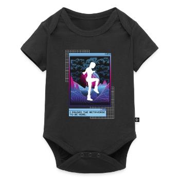 Vaporwave Metaverse Saut à la corde - Body à manches courtes Premium Bébé - noir - Devant
