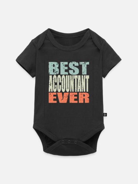 Best Buchhalter ever Buchhalter Geschenk - Baby Premium Kurzarmbody - Schwarz