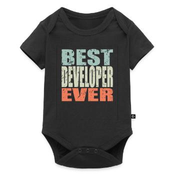 Best Developer ever Developer Gift - Baby Premium short-sleeve bodysuit - black - Front