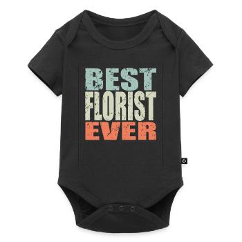 Best Florst ever Florist Geschenk - Baby Premium Kurzarmbody - Schwarz - Vorne