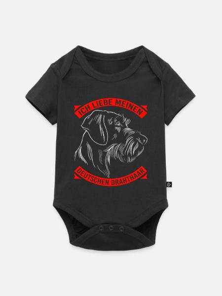Hund Hundebesitzer - Baby Premium Kurzarmbody - Schwarz