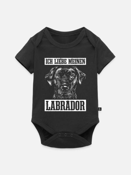 Labrador - Baby Premium Kurzarmbody - Schwarz