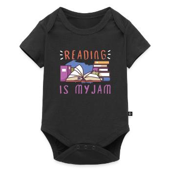Book Reader Reading Literature Bookworm Gift Idea - Baby Premium short-sleeve bodysuit - black - Front