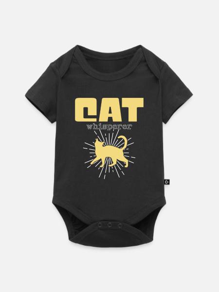 Katzen Flüsterer - Baby Premium Kurzarmbody - Schwarz