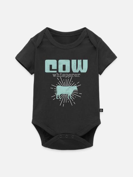 Kühe Flüsterer - Baby Premium Kurzarmbody - Schwarz