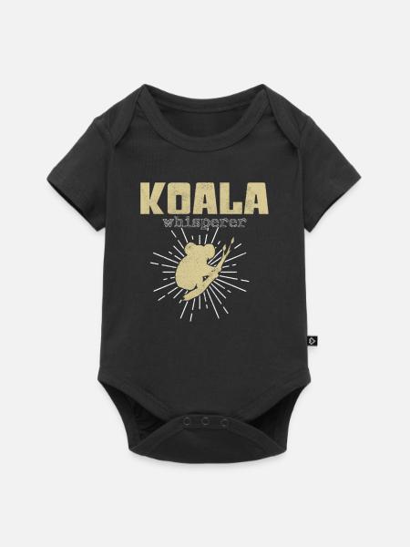 Koala Flüsterer - Baby Premium Kurzarmbody - Schwarz
