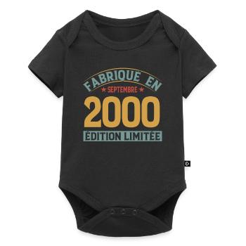 Fabriqué En Septembre 2000 Édition Limitée - Body à manches courtes Premium Bébé - noir - Devant