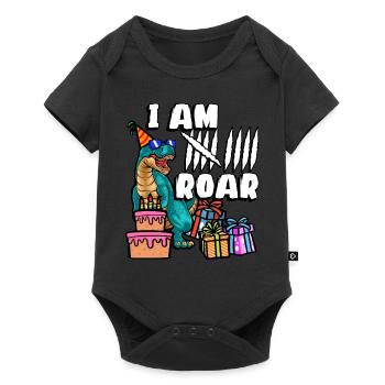 I Am 9 | Dinosaur Birthday Shirt | - Baby Premium short-sleeve bodysuit - black - Front