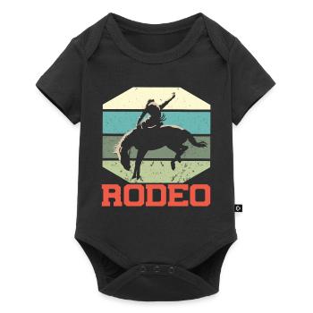 Cowboy Rodeo Western Bull Rider Bucking Riding - Body à manches courtes Premium Bébé - noir - Devant
