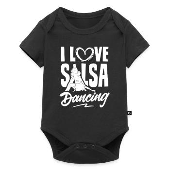 I love salsa dancing hobby dance dancer - Baby Premium short-sleeve bodysuit - black - Front