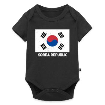 Korean Korean Republic Flag Pride Korean Flag - Baby Premium Kurzarmbody - Schwarz - Vorne