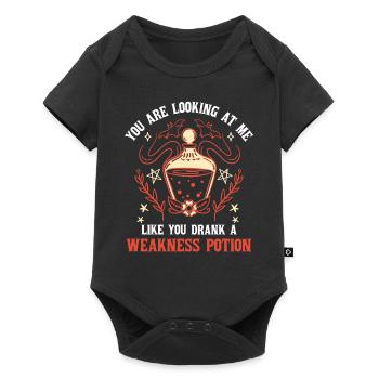 Magic Witch Schwäche Trank Halloween - Baby Premium Kurzarmbody - Schwarz - Vorne
