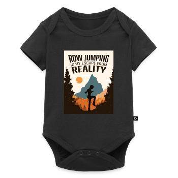 Rope Jumping, Rope Jumping Woman - Baby Premium short-sleeve bodysuit - black - Front