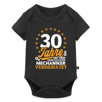Perlenhochzeit Ehepaar 30. Hochzeitstag Geschenk - Baby Premium Kurzarmbody - Schwarz - Vorne