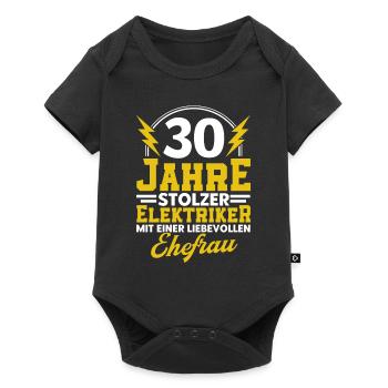 Perlenhochzeit Ehepaar 30. Hochzeitstag Geschenk - Baby Premium Kurzarmbody - Schwarz - Vorne