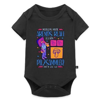 Pilzsammler Pilz Sucher - Baby Premium Kurzarmbody - Schwarz - Vorne