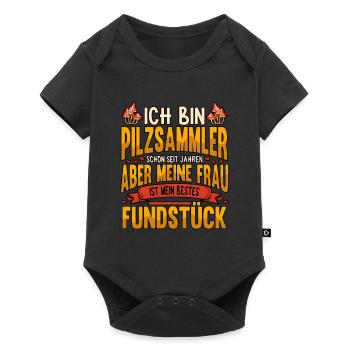 Pilzsammler Pilz Sucher - Baby Premium Kurzarmbody - Schwarz - Vorne