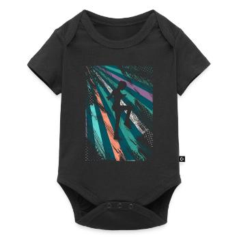 Retro Rope Jumping - Baby Premium Kurzarmbody - Schwarz - Vorne