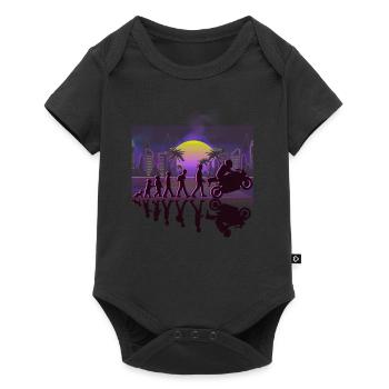 Moto Evolution Vintage 80s Retro Biker - Body à manches courtes Premium Bébé - noir - Devant