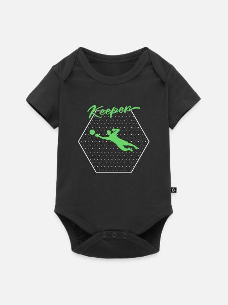 Torwart keeper - Baby Premium Kurzarmbody - Schwarz